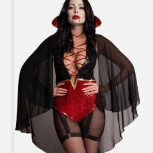 NWT Tipsy Elves Sexy Vampire Costume SOLD OUT Halloween Sequins Ringmaster